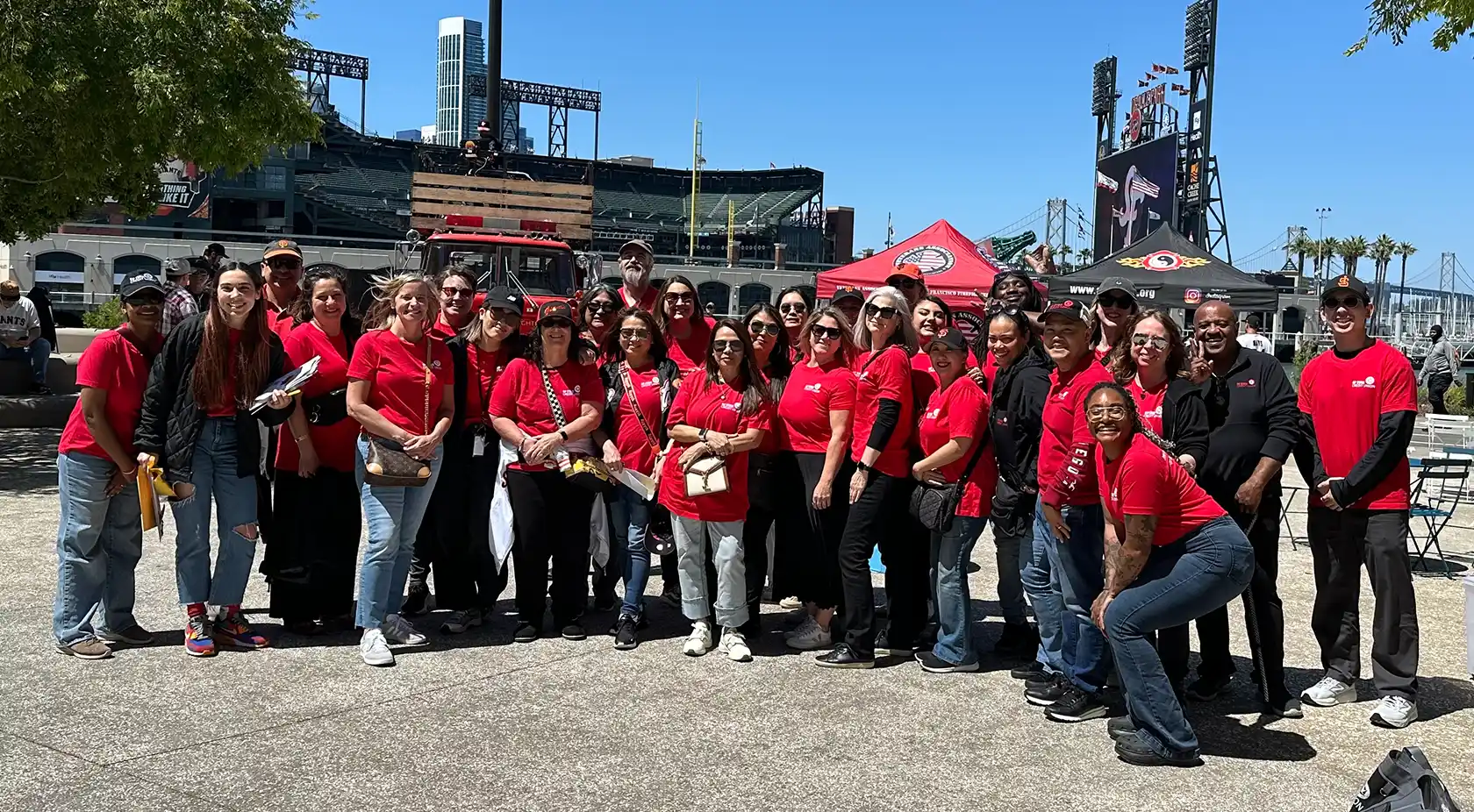 SFFire team at the Giants game