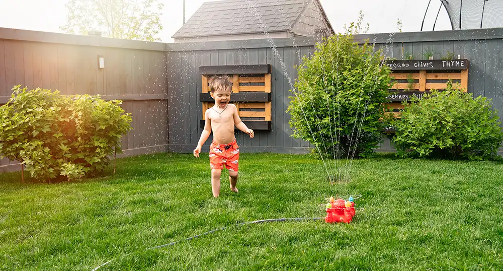 Boy Playing outside