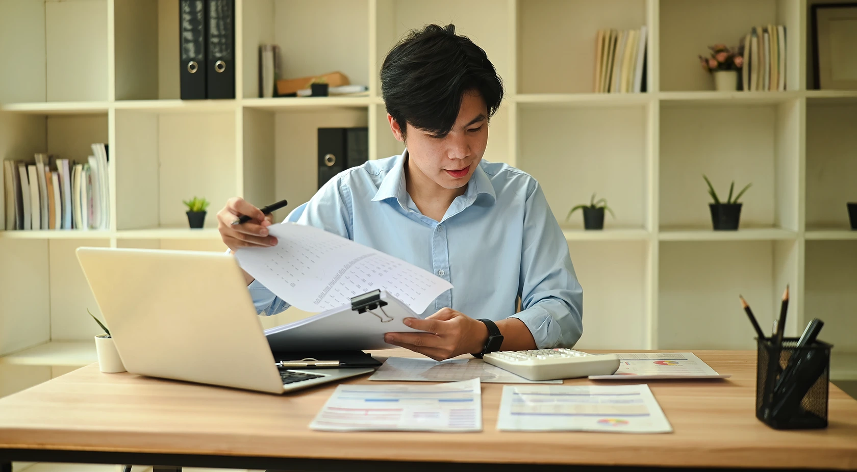 Man doing paperwork