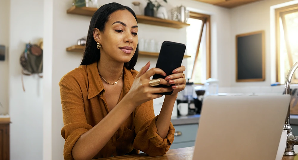 Woman on her phone