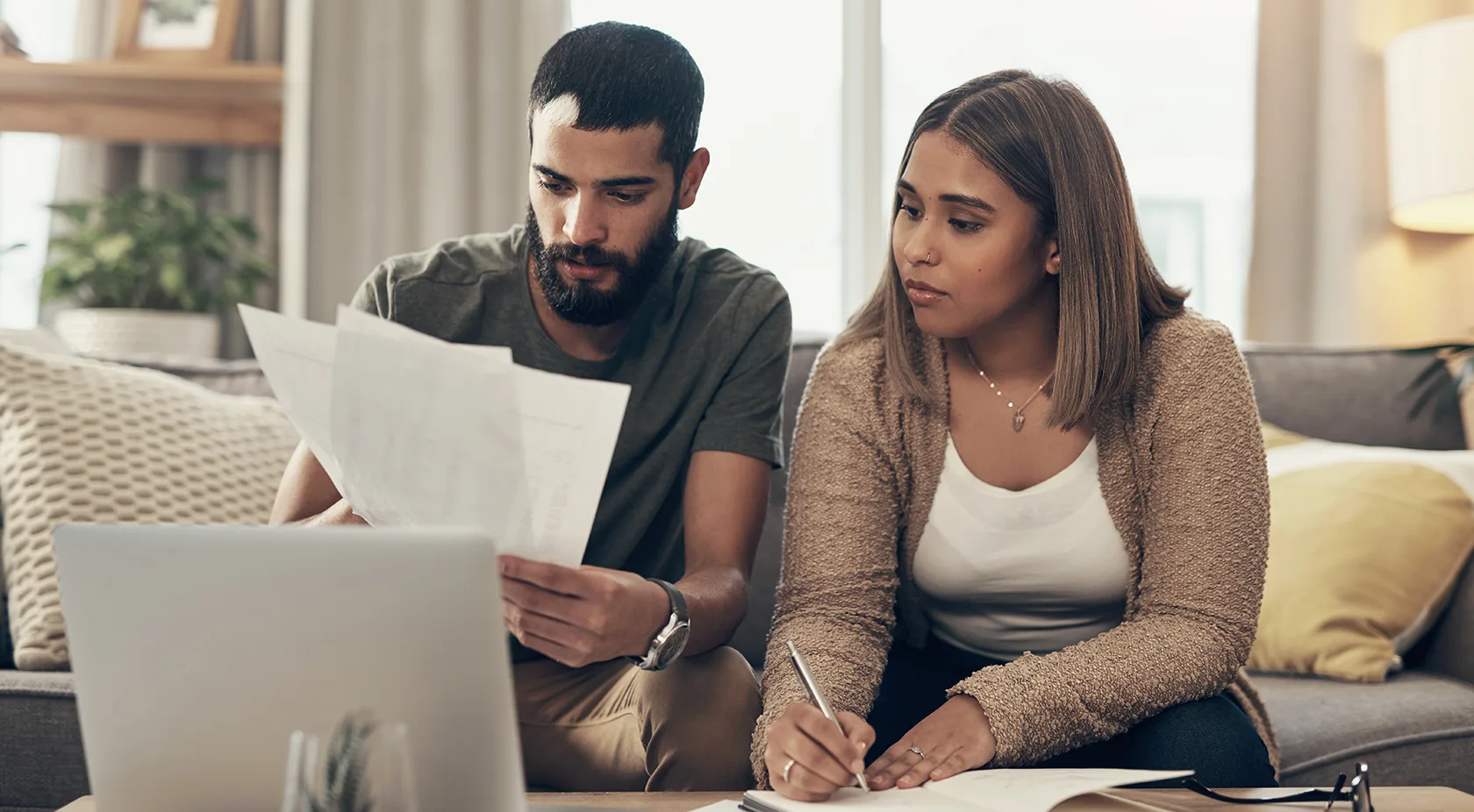 Couple on laptop