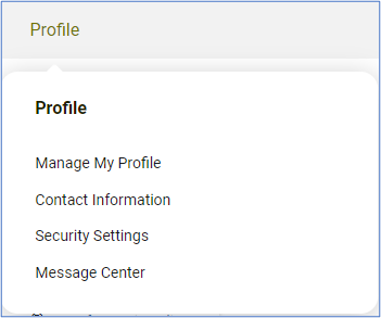 image of profile menu