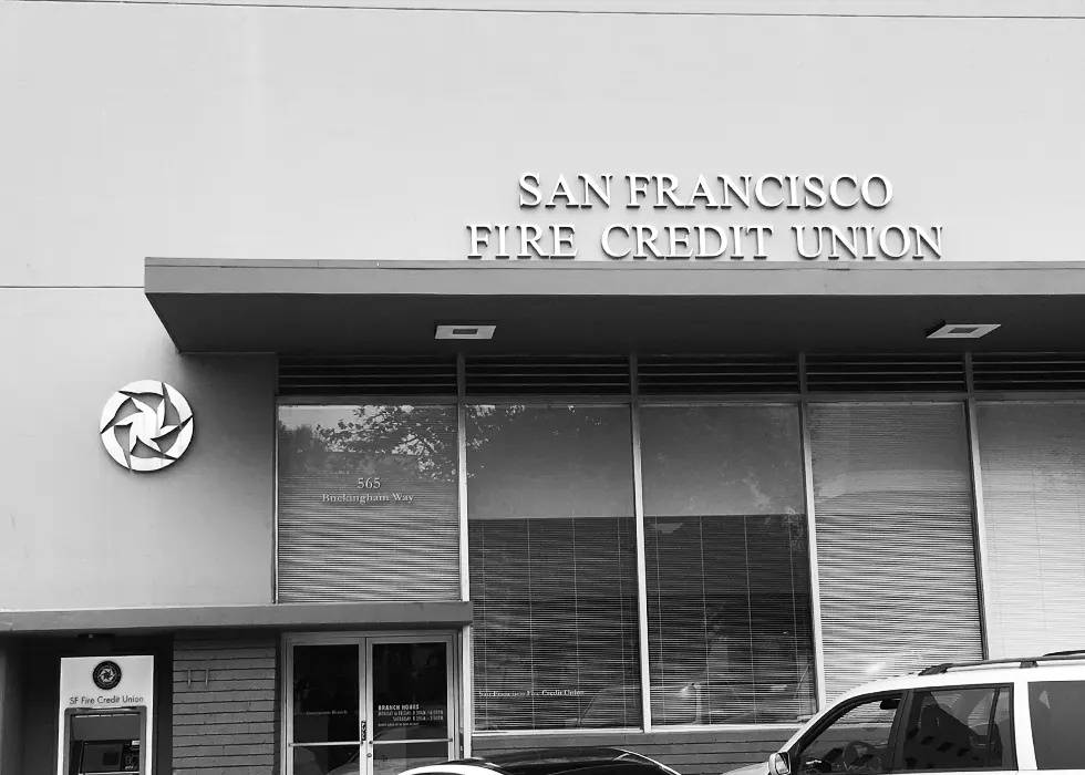 Front of SF Fire Credit Union Stonestown location